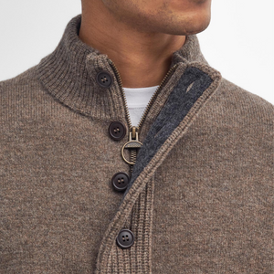 Barbour Essential  Patch Half Zip neulepaita, ruskea
