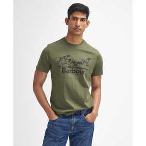 Barbour Field Dog Tee miesten T-paita, vihreä