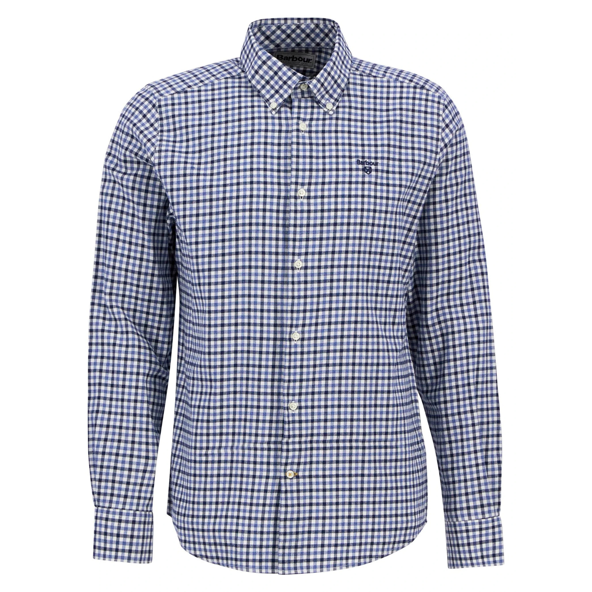 Barbour Finkle Tailored Gingham Shirt miesten kauluspaita, siniruudullinen