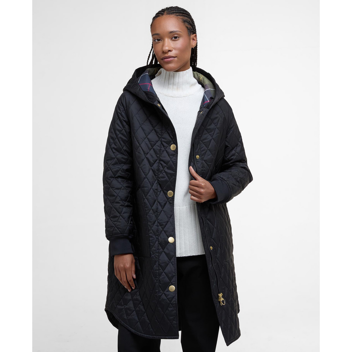 Barbour Hilary Quilted Jacket, musta