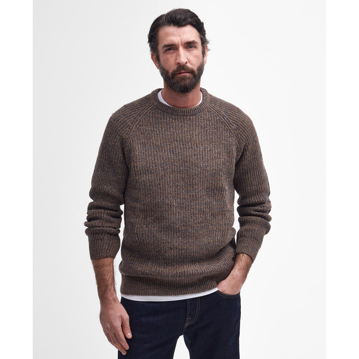 Barbour Horseford Crew Neck Jumper, ruskea