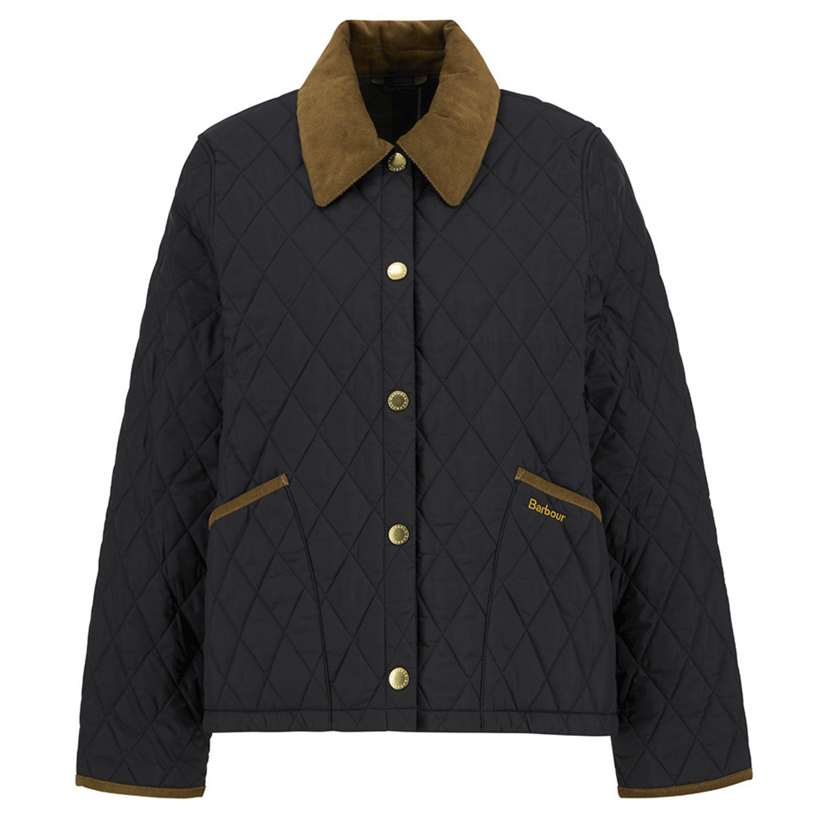 Barbour Icons Cropped Liddesdale Quilted Jacket, musta