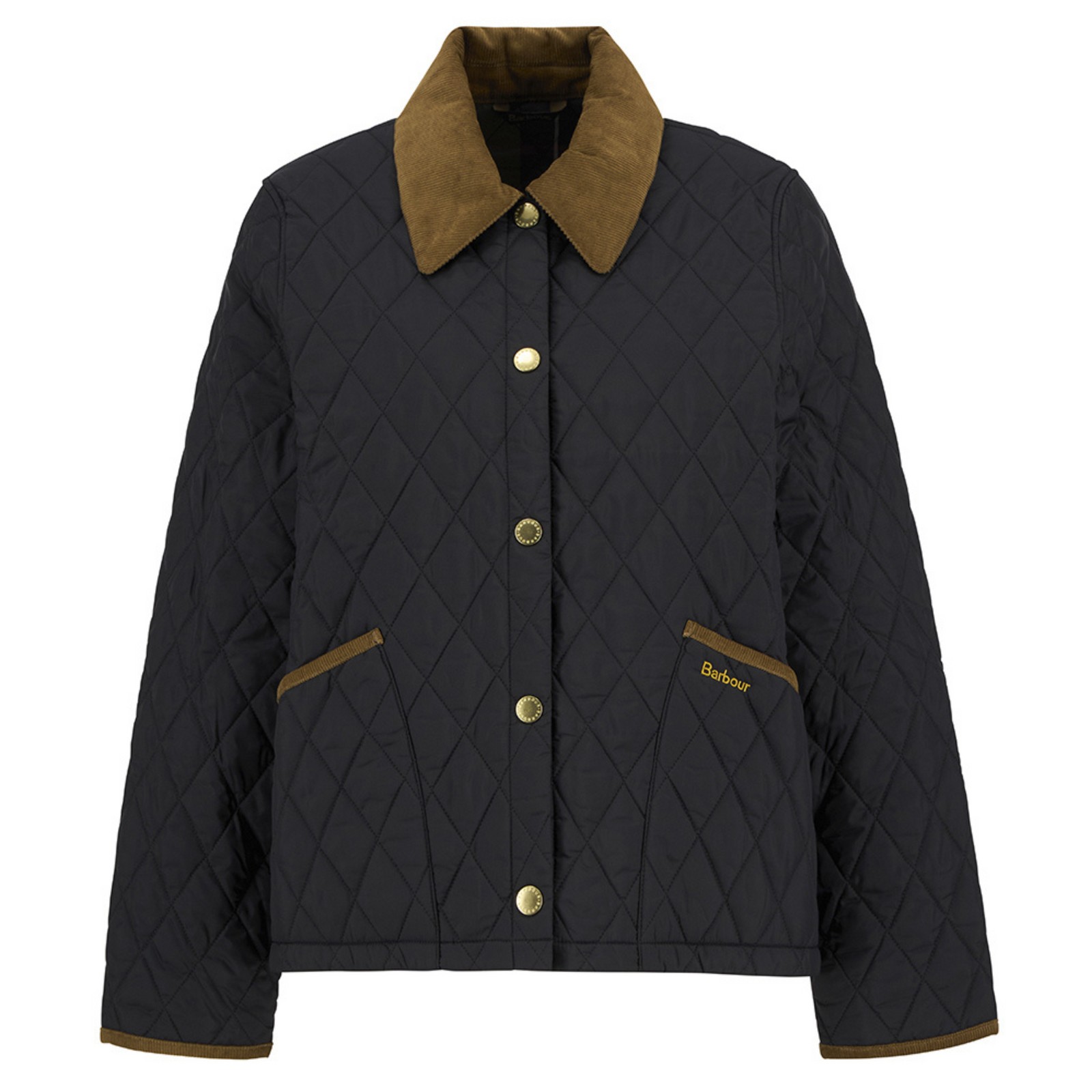 Barbour Icons Cropped Liddesdale Quilted Jacket, musta