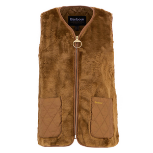 Barbour Karin Faux Fur Gilet naisten tekoturkisliivi, ruskea