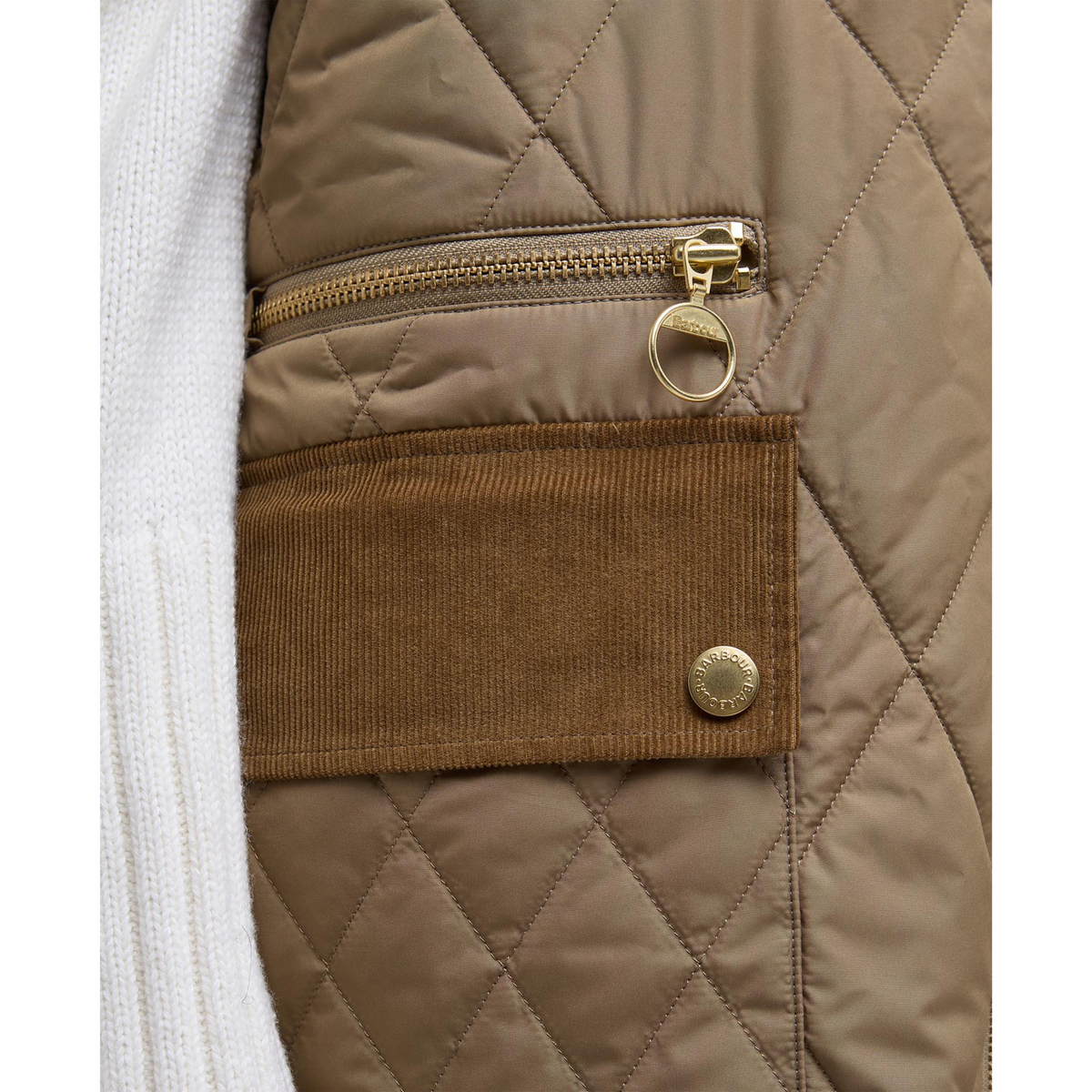 Toisen etutaskun yläpuolella on myös vetoketjulla suljettava tasku.