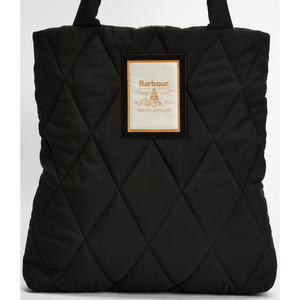Barbour Mariah Quilted Tote Bag, musta