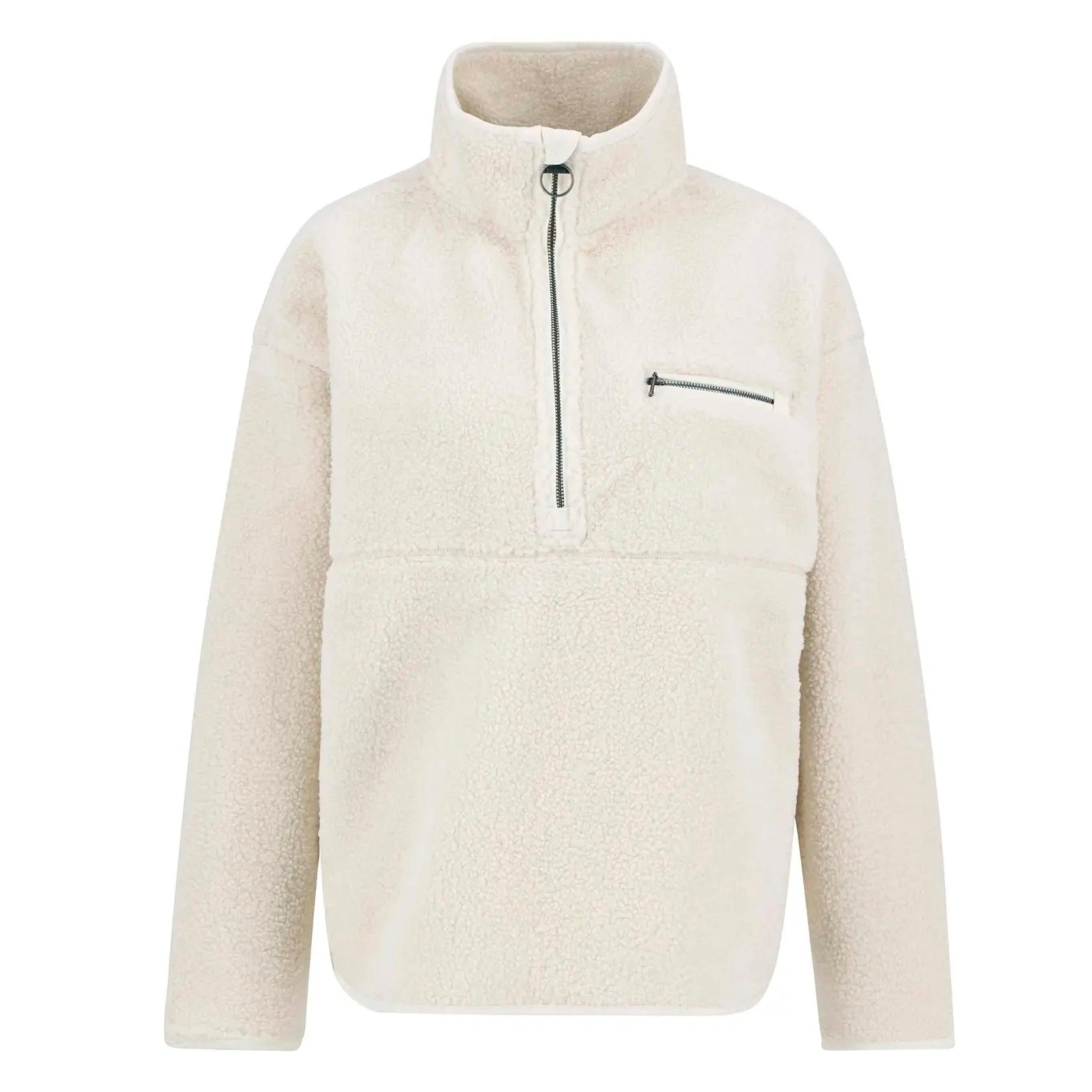 Fleecetakki on valmistettu lämpimästä polarfleecestä ja sen mitoitus on reilua.