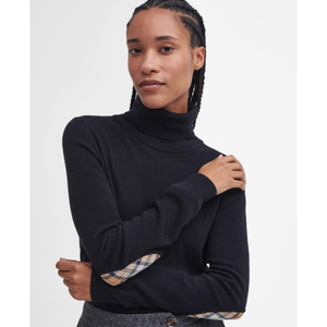 Barbour Pendle Roll Collar Knitted Jumper naisten neule, musta