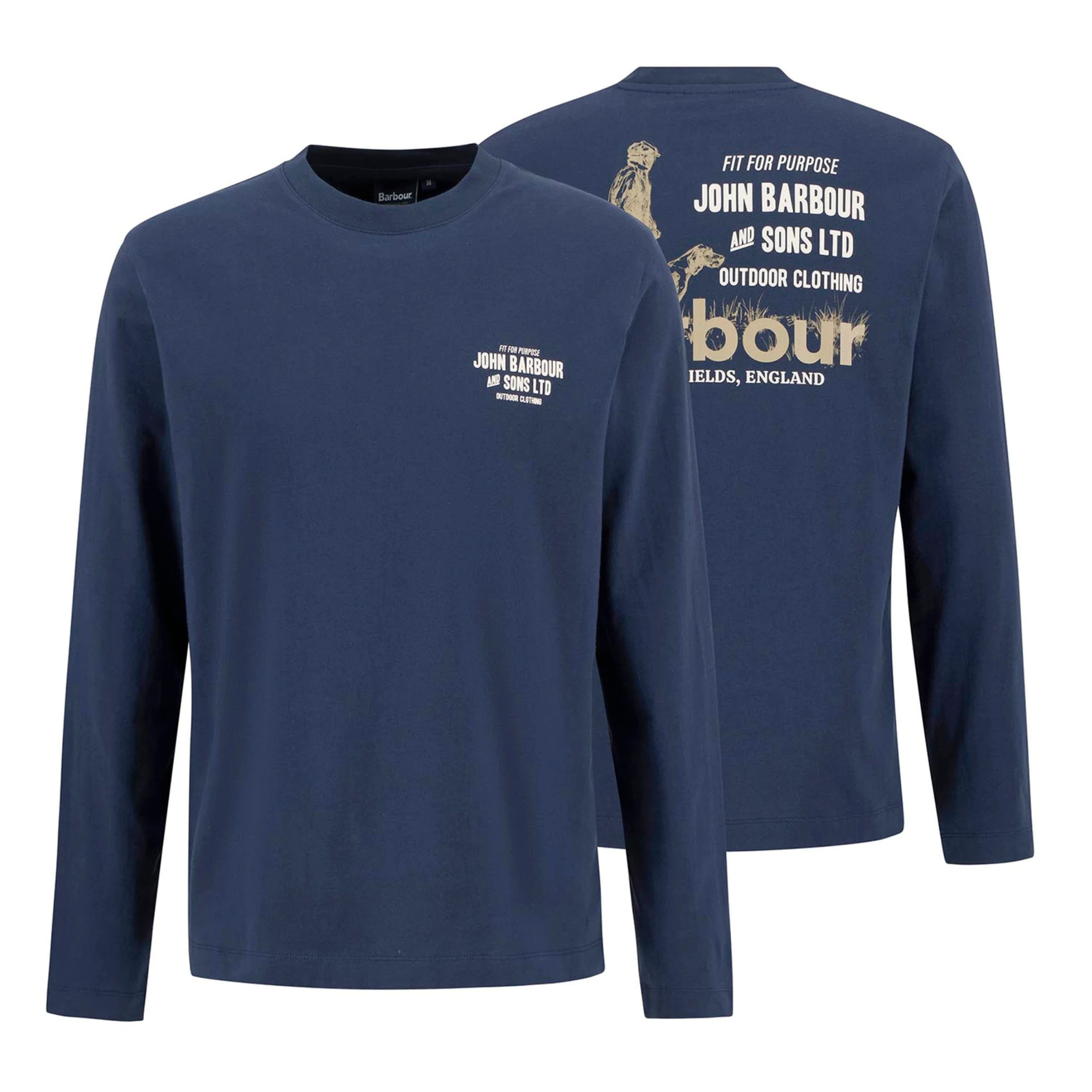 Barbour Pointer Graphic pitkähihainen T-paita, navy