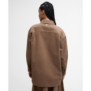 Barbour Yasmin Shirt, naisten ruskea vakosamettipaita