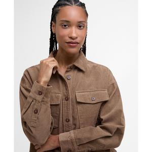 Barbour Yasmin Shirt, naisten ruskea vakosamettipaita