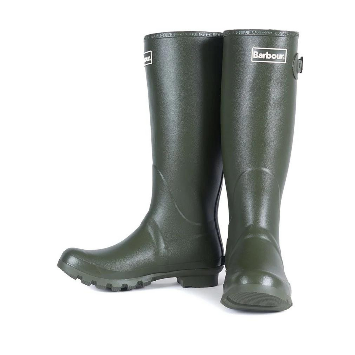 Kuvassa Barbour Bede saappaat, edessä ylhäällä Barbour teksti valkoisella.
