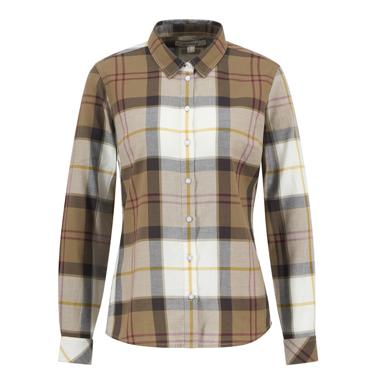 Barbour Bredon Check naisten kauluspaita, puna-ruskearuudullinen