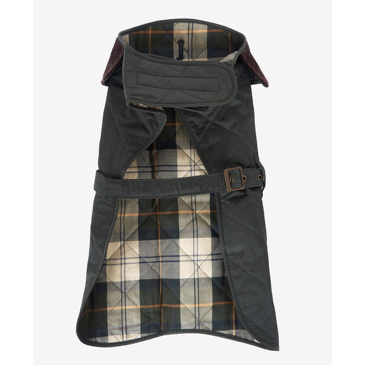 Takin sisävuori on Tartan-kuviollista kangasta .