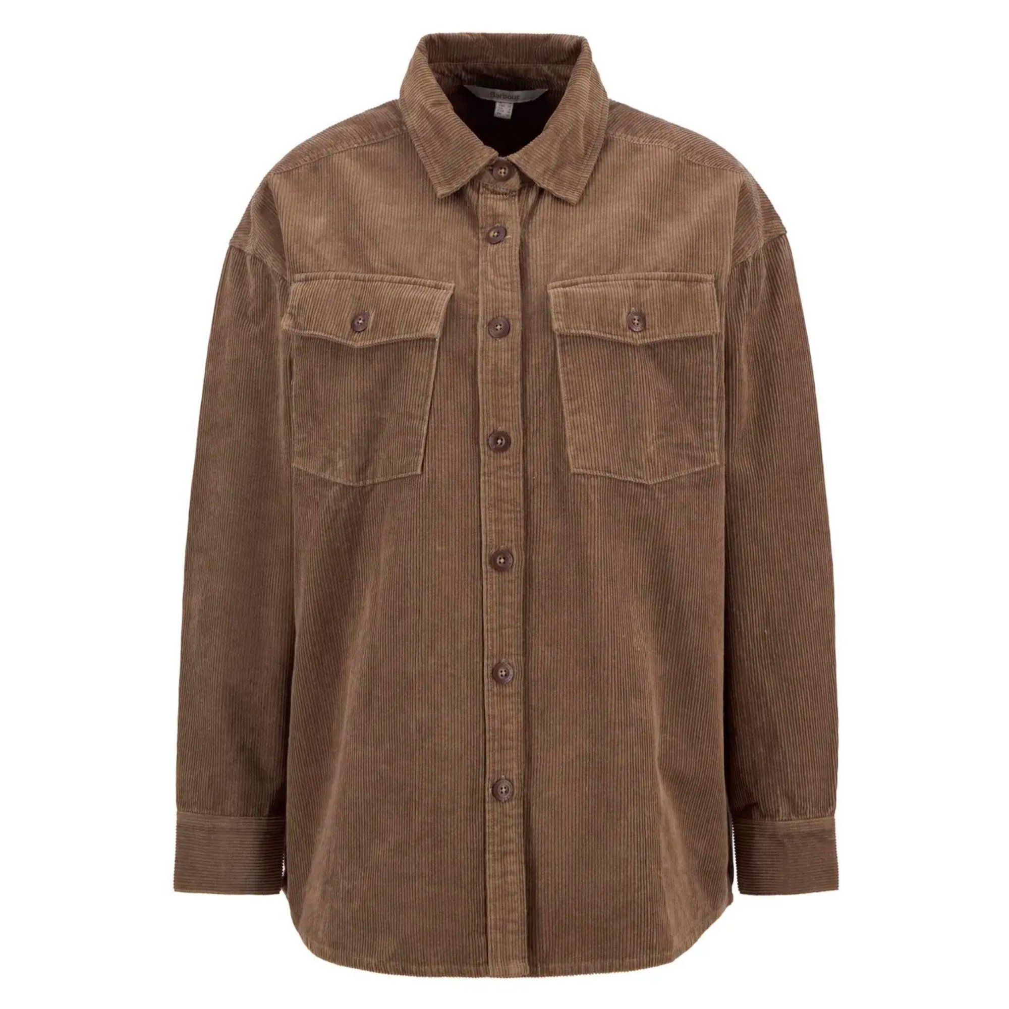 Barbour Yasmin Shirt, naisten ruskea vakosamettipaita