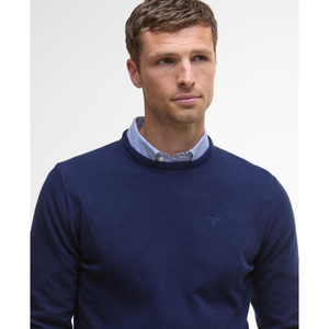 Barbour Essential Lambswool Crew Neck Sweater, sininen
