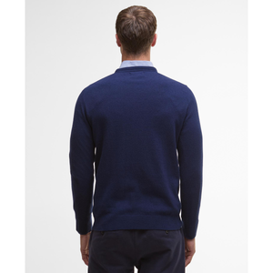 Barbour Essential Lambswool Crew Neck Sweater, sininen