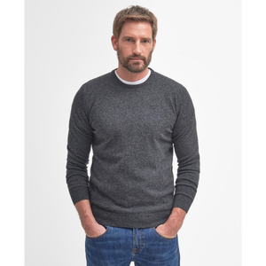 Barbour Essential Lambswool Crew Neck Sweater, hiilenharmaa