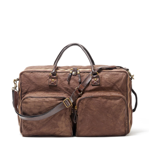 Beretta Canvas and Leather Travel Bag, ruskea