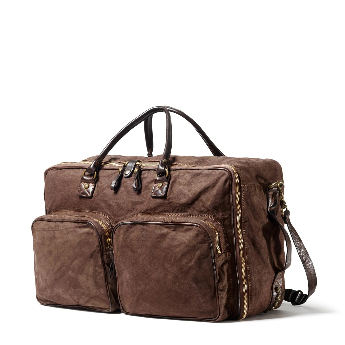 Beretta Canvas and Leather Travel Bag, ruskea