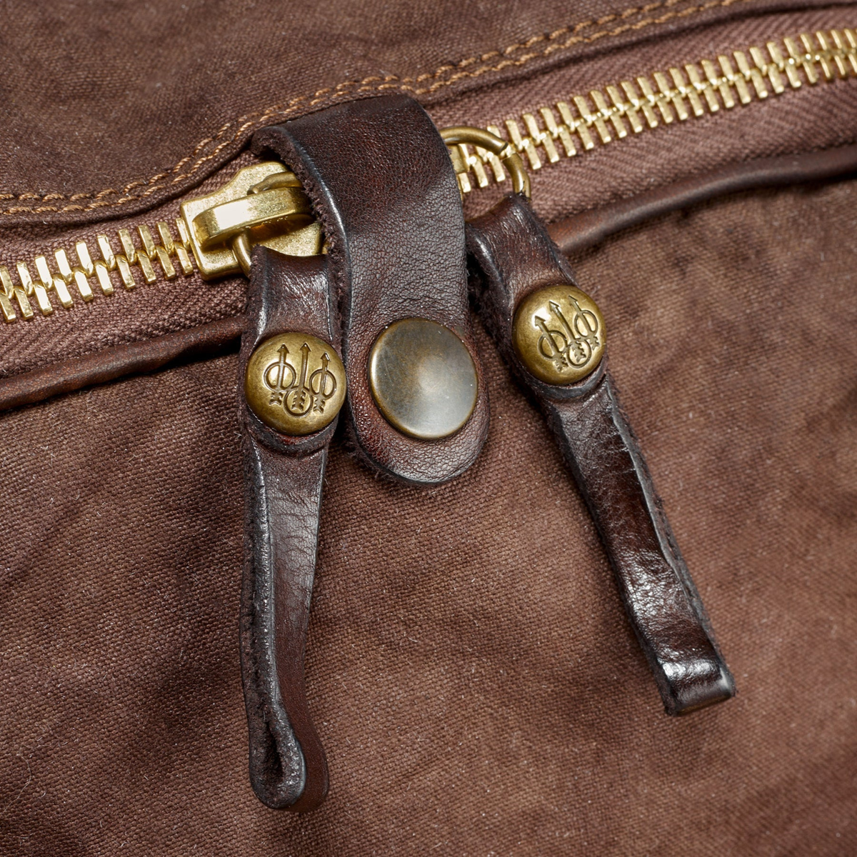 Beretta Canvas and Leather Travel Bag, ruskea