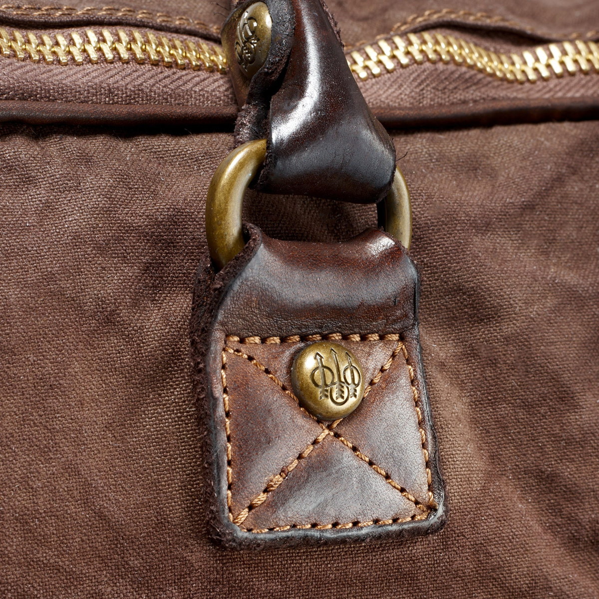 Beretta Canvas and Leather Travel Bag, ruskea