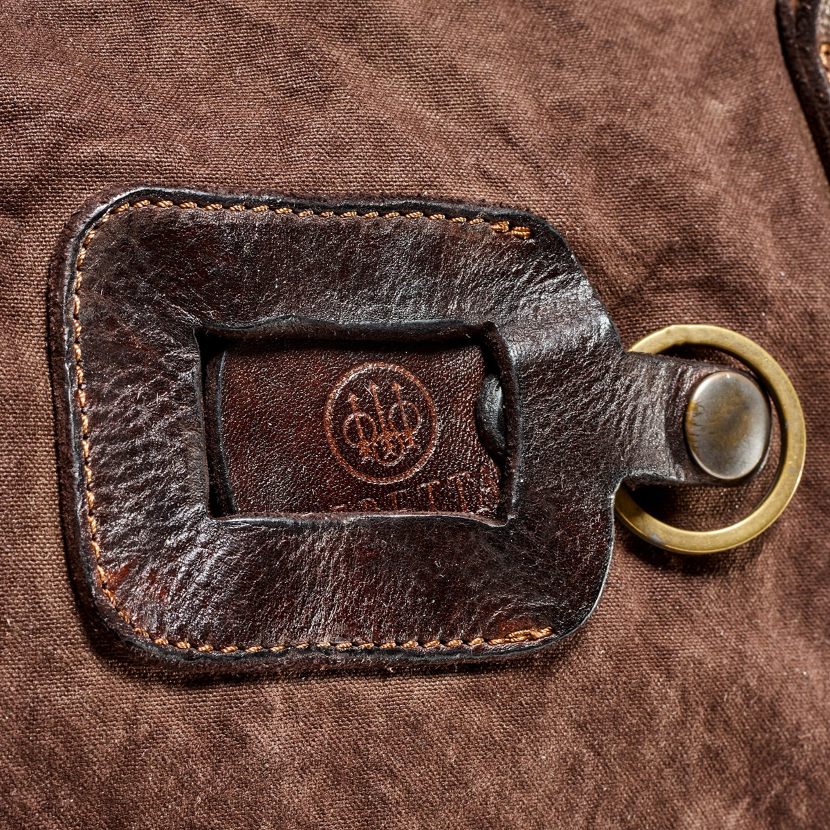 Beretta Canvas and Leather Travel Bag, ruskea