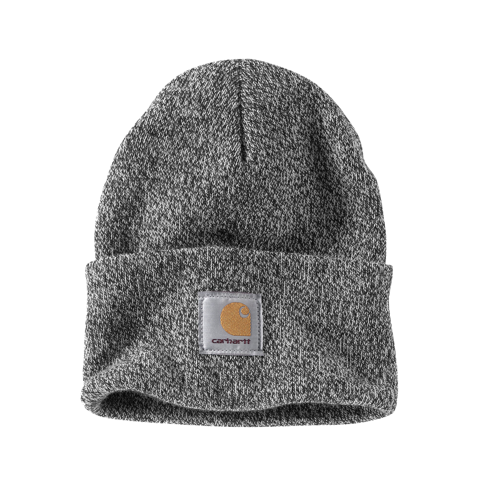Kuvassa on Carhartt A18 klassikkopipo värissä meleerattu mustavalkoinen.