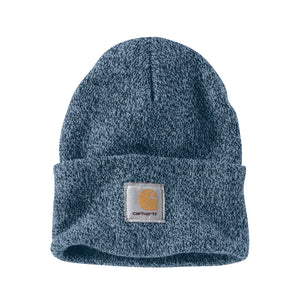 Kuvassa on Carhartt A18 Watch Hat pipo värissä meleerattu sininen.