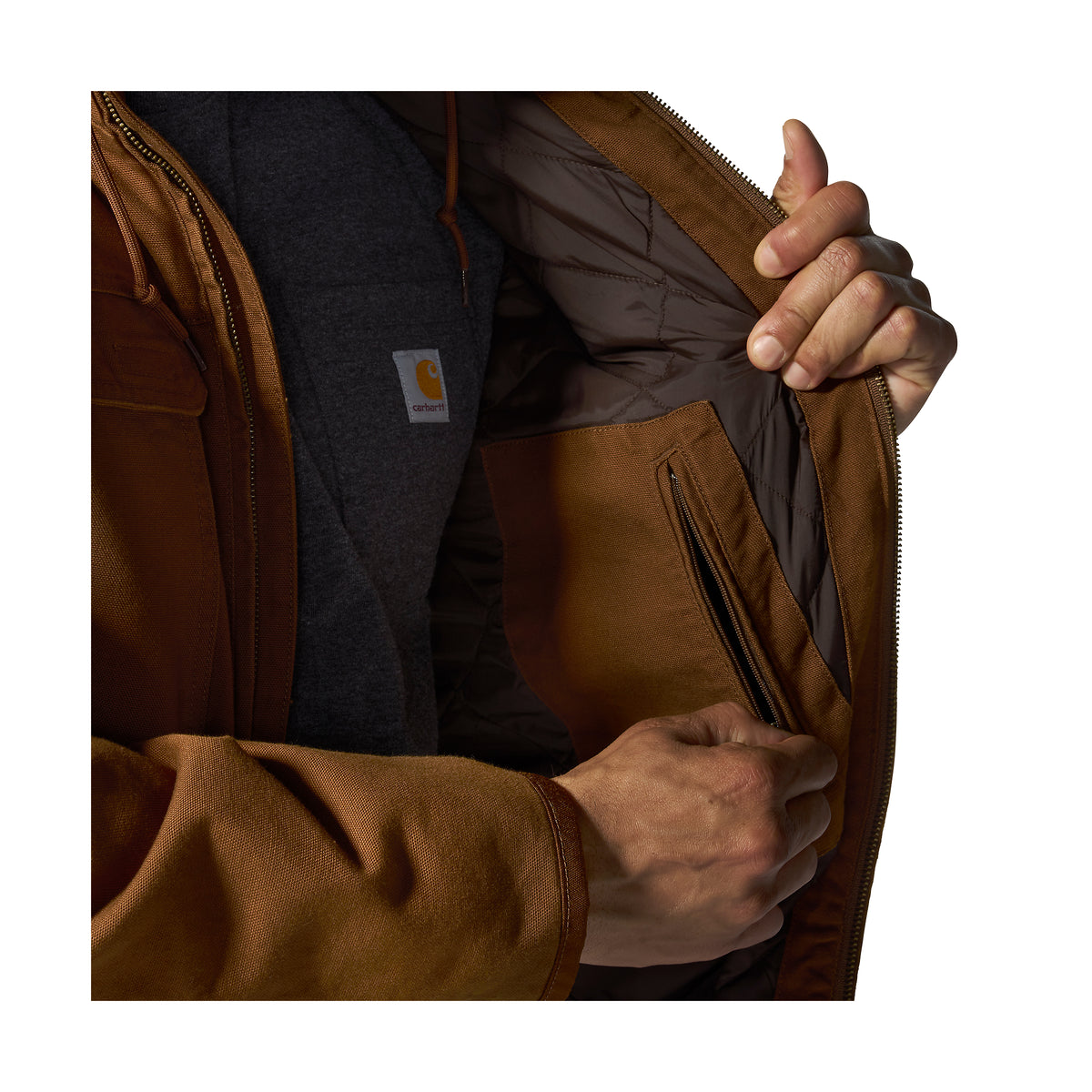 Takin toinen povitasku on vetoketjulla suljettava.