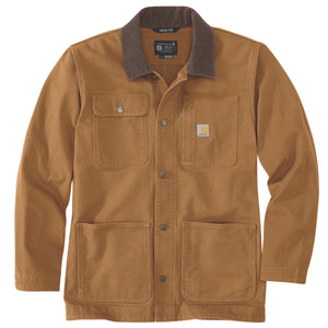 Carhartt Chore Coat takki. Takissa on ruskea samettinen kaulus.