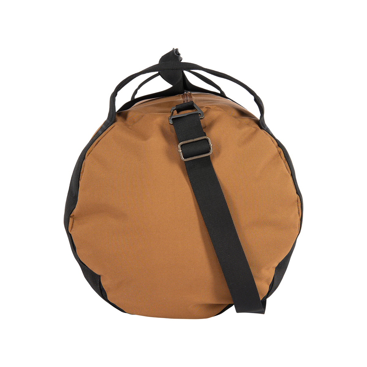 Kuvassa on ruskea Carhartt Classic Round Duffel putkilaukku joka on pyöreä ja siinä on kantohihna. 