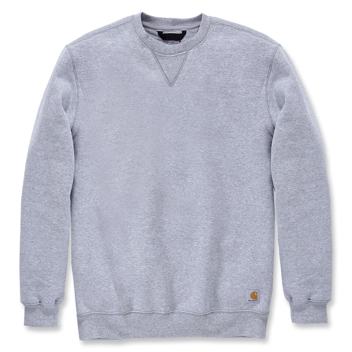 Kuvassa Carhartt K124 college. Paita on väriltään harmaa.