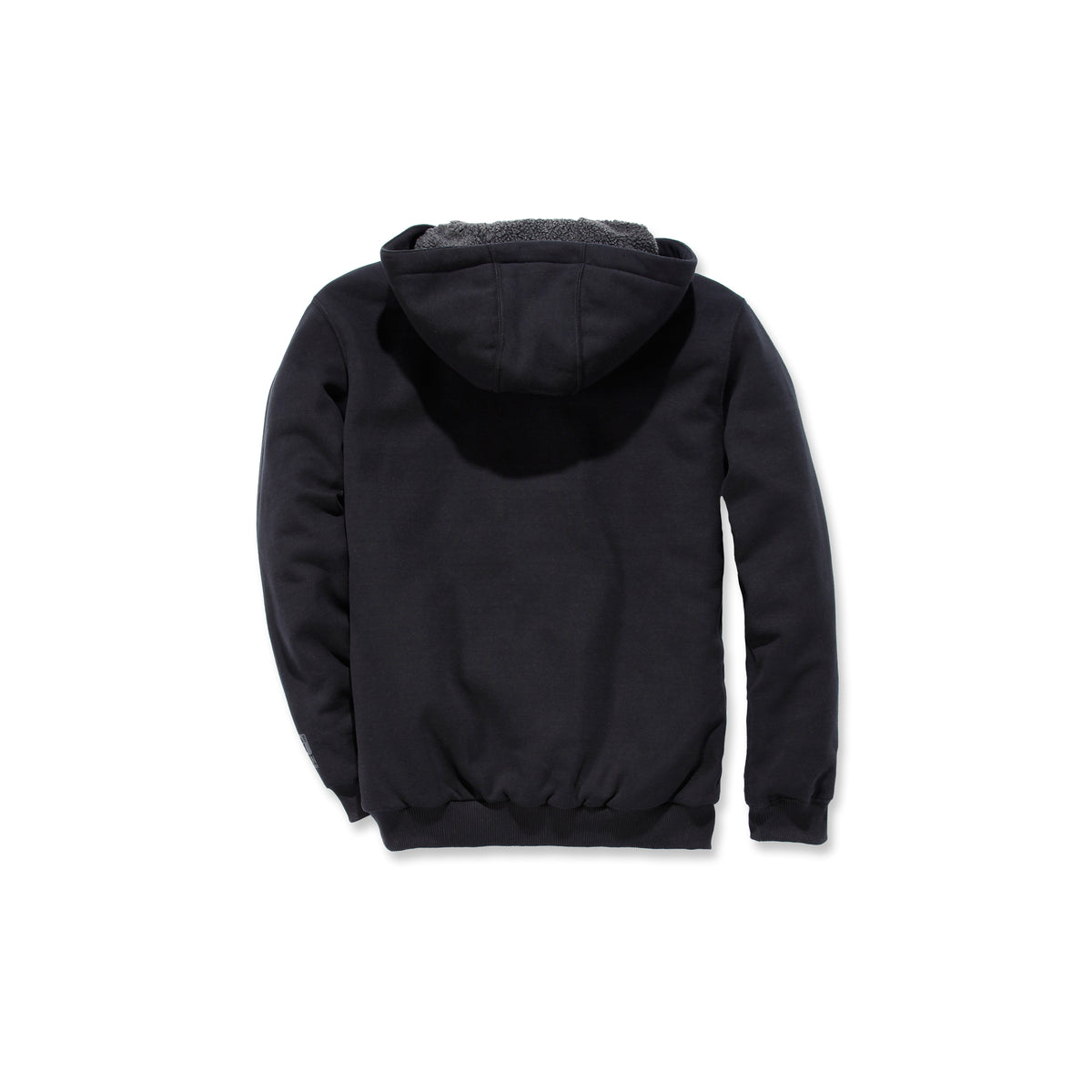 Takaapäin kuvattuna Carhartt Midweight Lined Sweatshirt huppari jossa on huppu. 