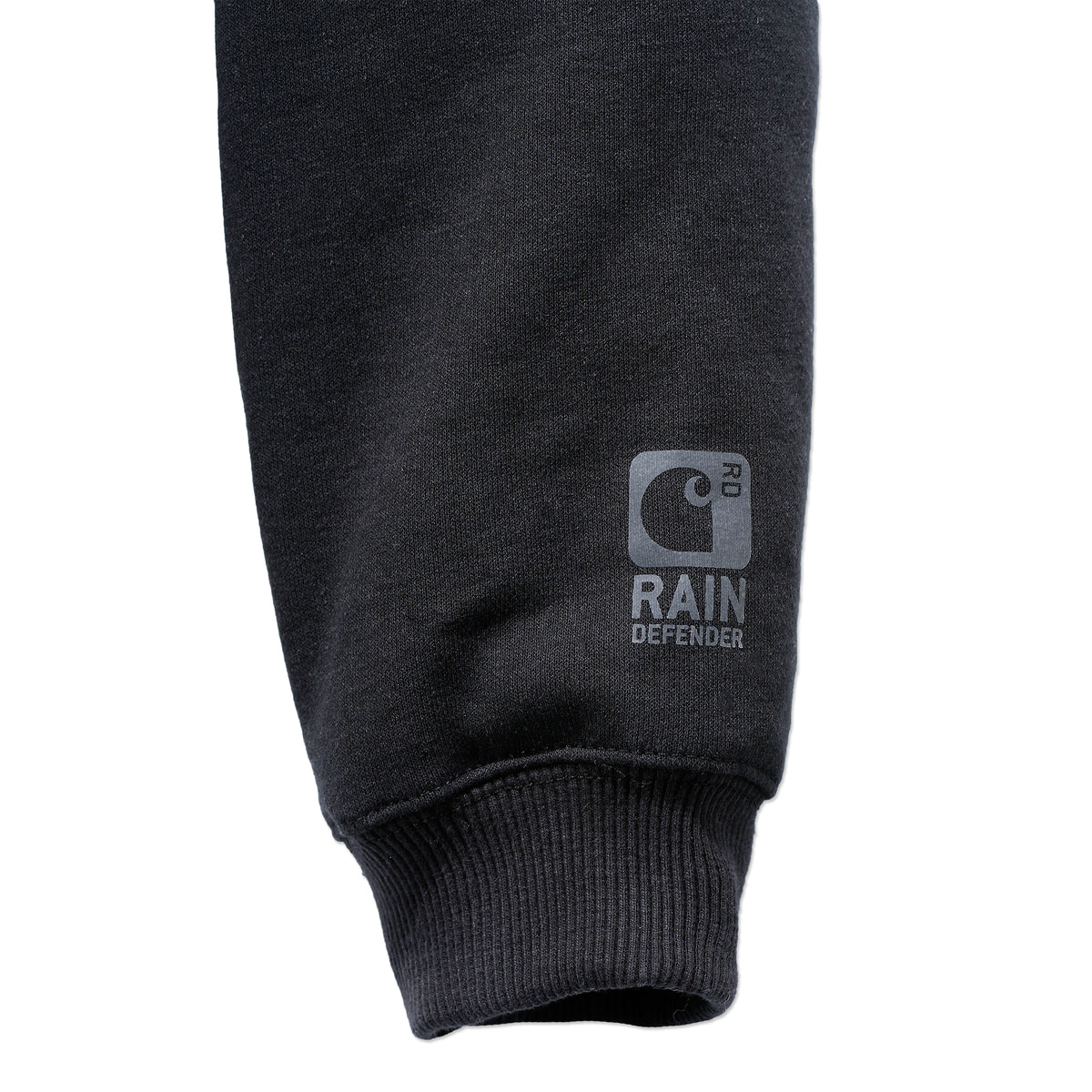 Lähikuvassa Carhartt Midweight Lined Sweatshirt hupparin hiha jossa on resori. 