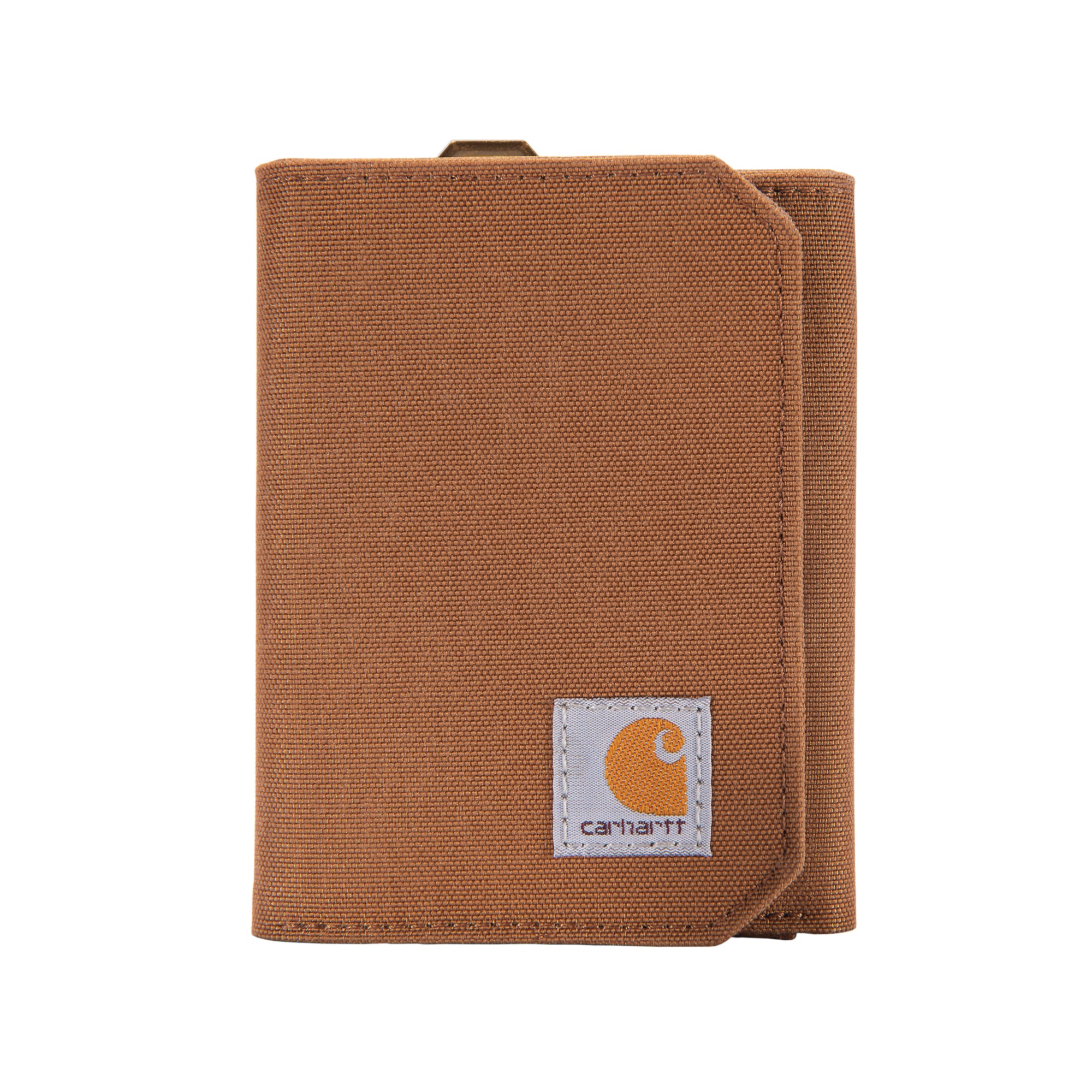 Ruskea Carhartt Nylon Duck Trifold Wallet miesten lompakko sopii perinteiseen Carharttin tyyliin.
