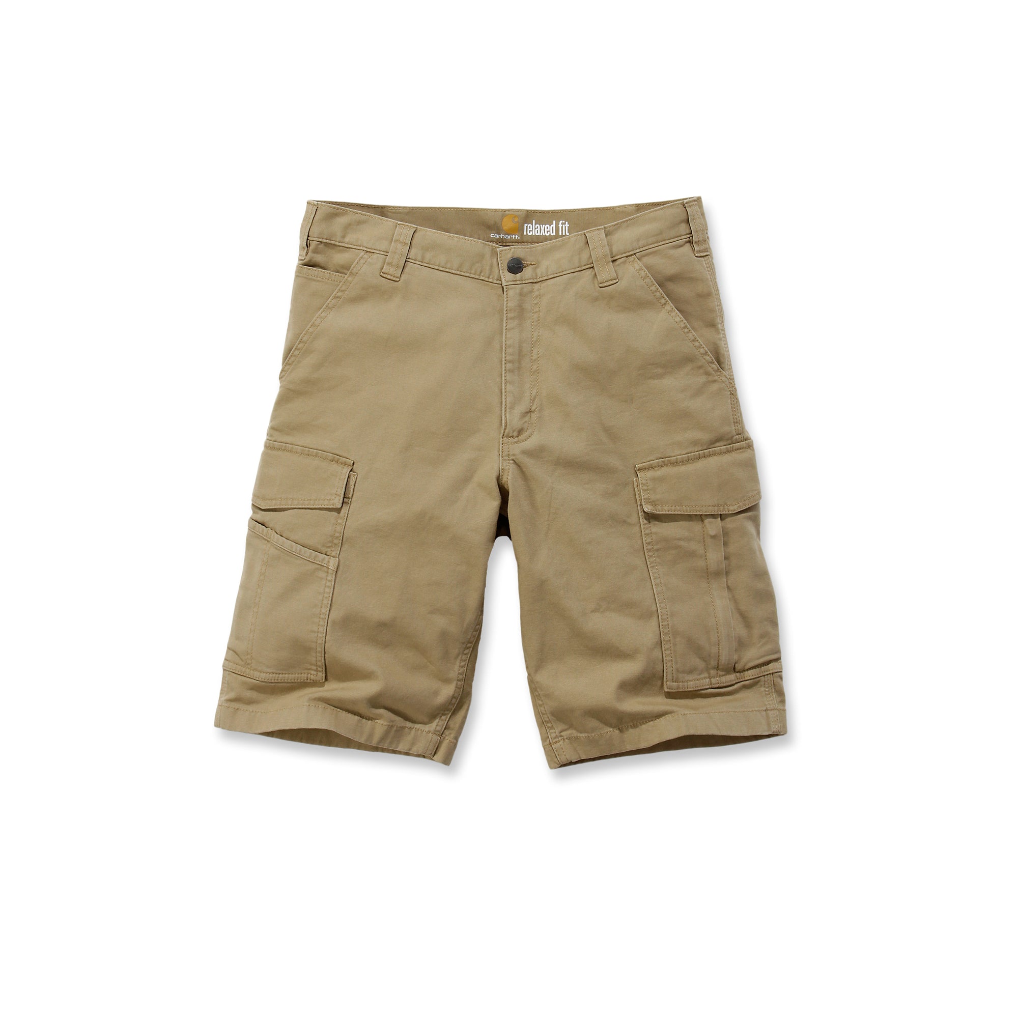 Kuvassa on Carhartt Rigby Cargo shortsit joissa on useat taskut.