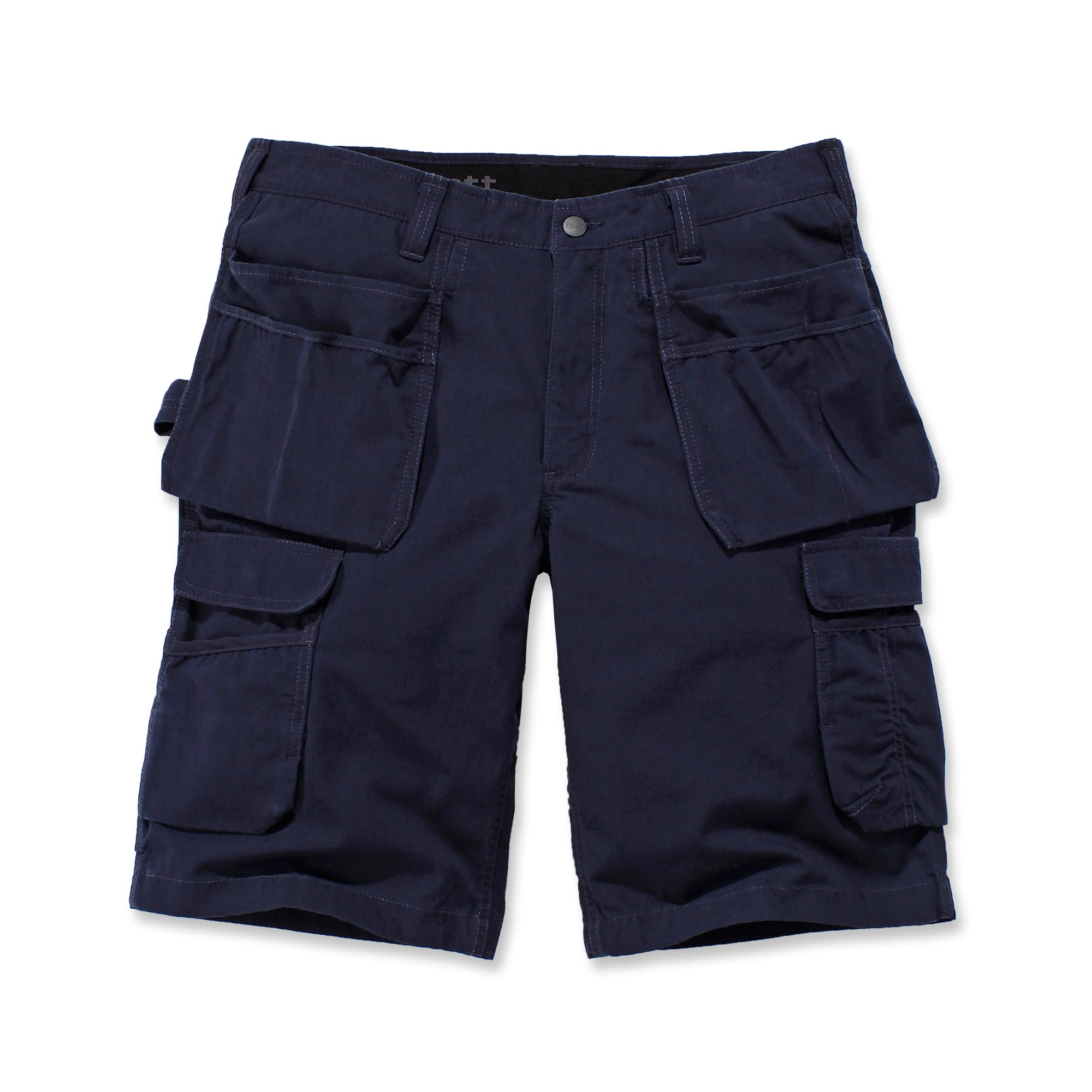 Kuvassa on Carhartt Steel Multipocket shortsit joissa on useita taskuja. 