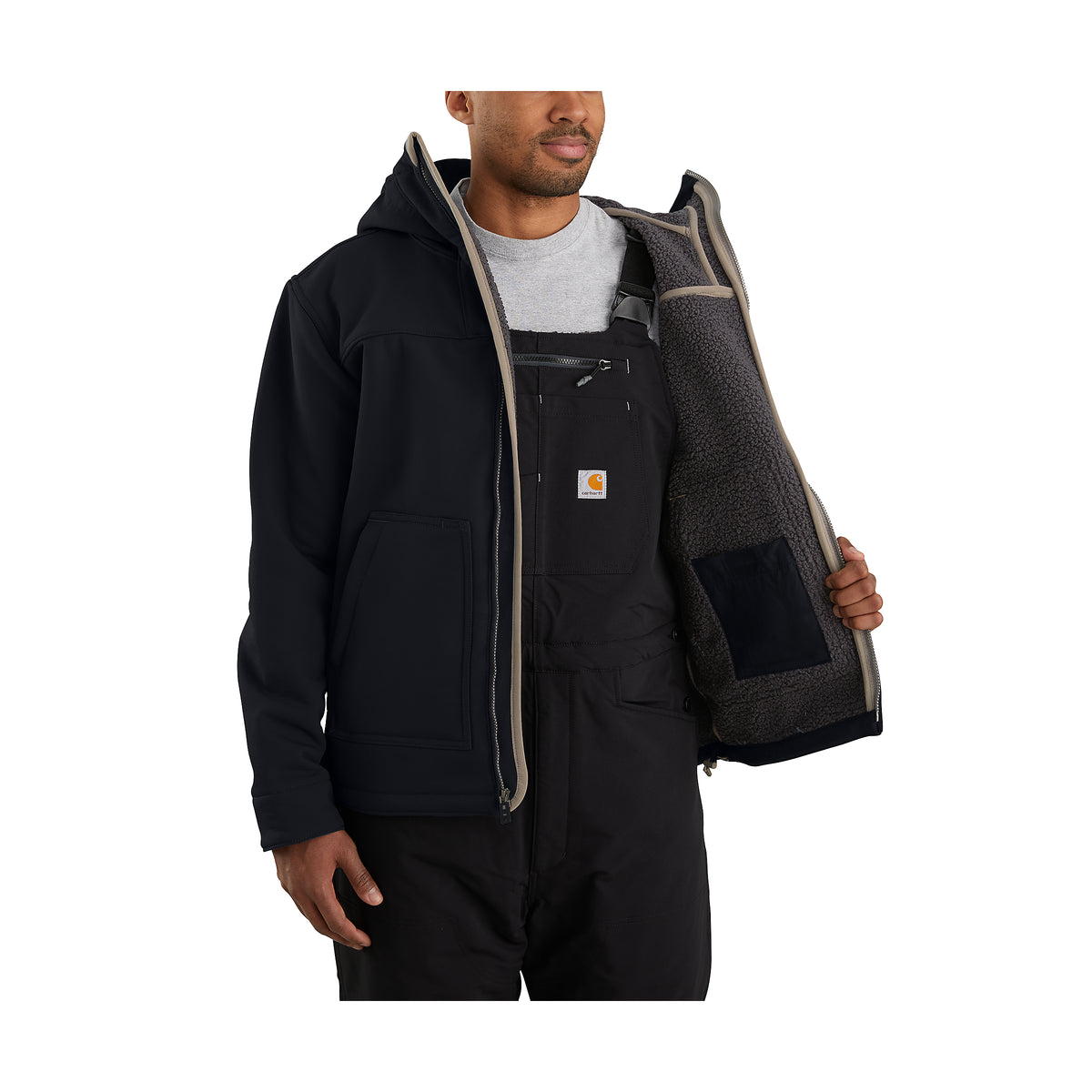 Takissa on pörröinen polyestervuori ja povitasku.