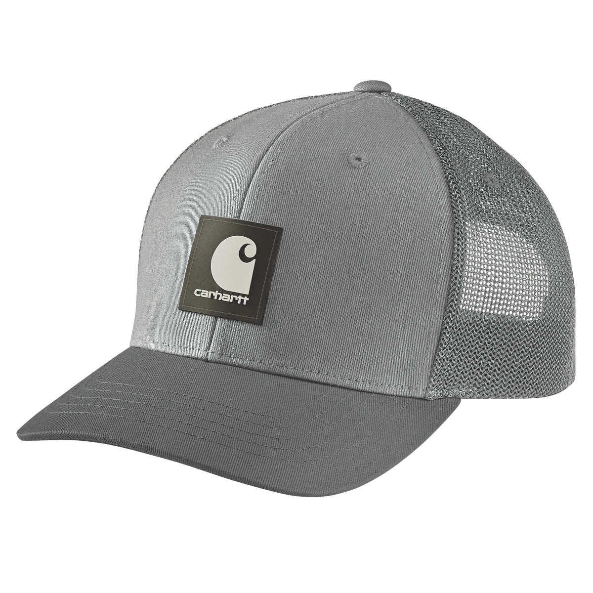 Kuvassa Carhartt Twill Meshback Logo Patch lippis joka on väriltään harmaa. 