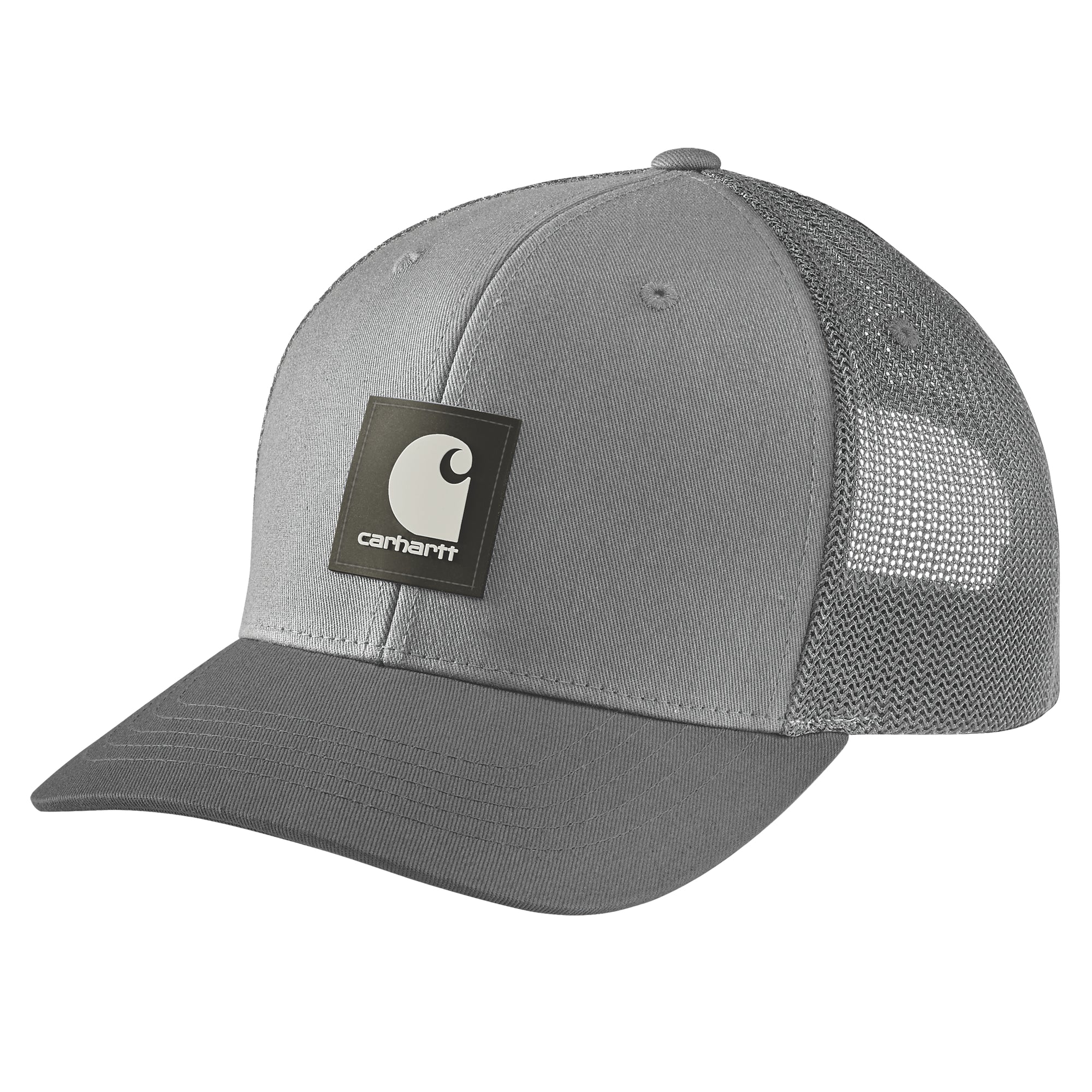 Kuvassa Carhartt Twill Meshback Logo Patch lippis joka on väriltään harmaa. 