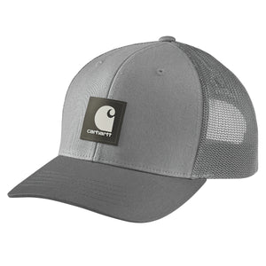 Kuvassa Carhartt Twill Meshback Logo Patch lippis joka on väriltään harmaa. 