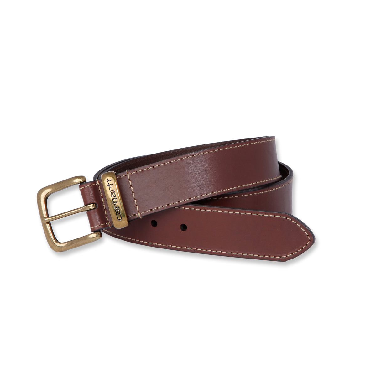 Kuvassa on nahkainen, tummanruskea Carhartt Jean Belt vyö.