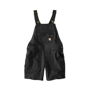Kuvassa mustat naisten Carhartt lappuhaalarishortsit jossa on useita taskuja. 