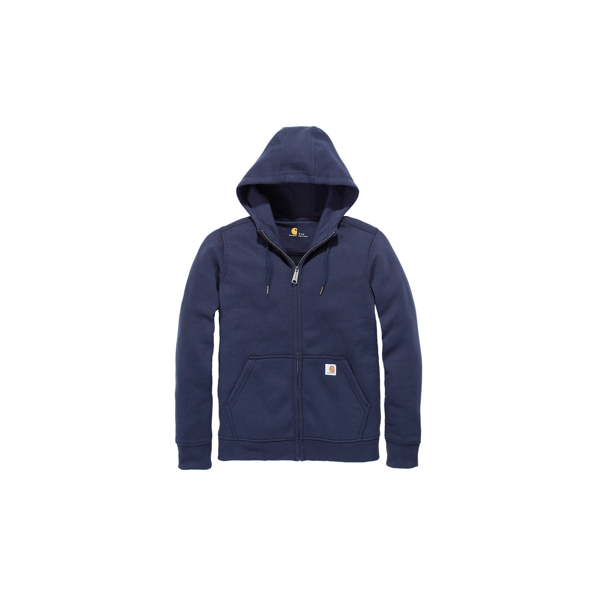 Kuvassa naisten vetoketjullinen Carhartt huppari jossa on taskut.