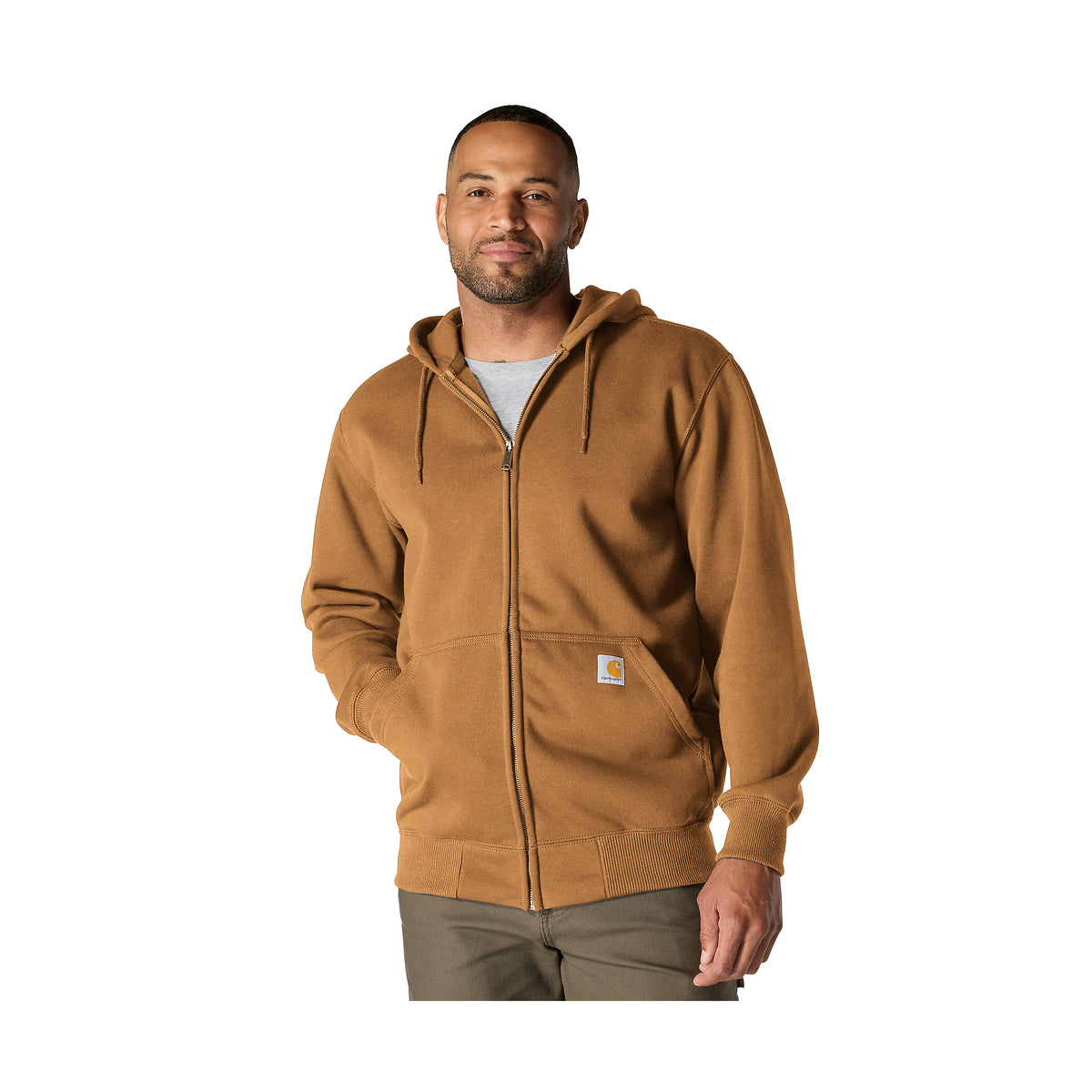 Carhartt Paxton Full-Zip Rain Defender miesten huppari, ruskea