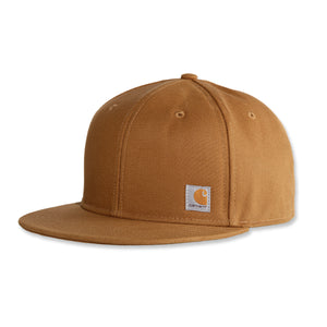 Carhartt Firm Duck Flat Brim Cap, ruskea