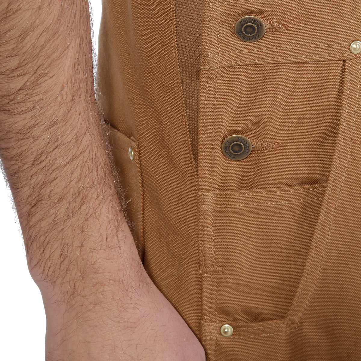 Carhartt R01 Duck Canvas lappuhaalarit, ruskea