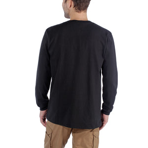 Carhartt Core Logo pitkähihainen t-paita, musta
