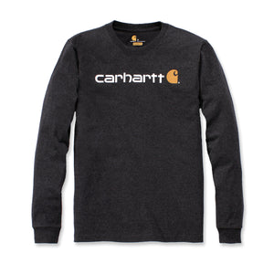 Carhartt Core Logo pitkähihainen t-paita, tummanharmaa